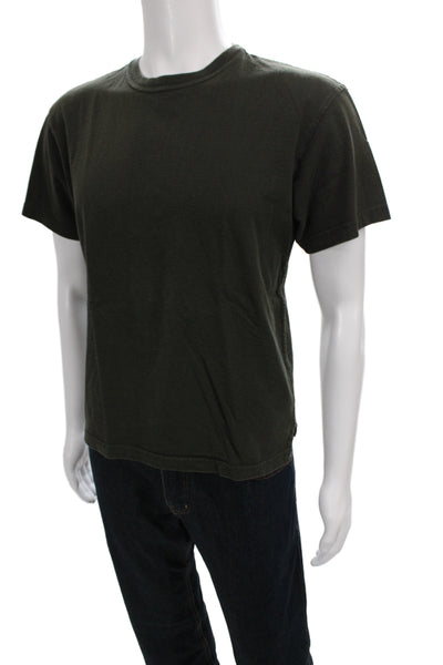 Bottega Veneta Mens Basic Green 100% Cotton Crew Neck T-Shirt Size S