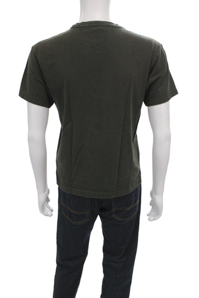 Bottega Veneta Mens Basic Green 100% Cotton Crew Neck T-Shirt Size S