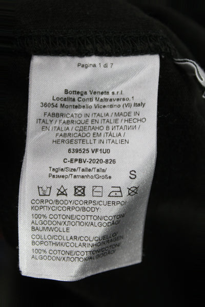 Bottega Veneta Mens Basic Green 100% Cotton Crew Neck T-Shirt Size S