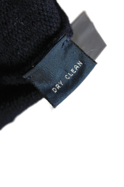 Polo Ralph Lauren Mens Collared Pullover Sweater Blue Italian Yarn Size M