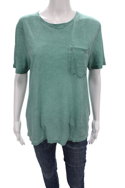Massimo Alba Mens Basic T-Shirt Green Cotton Crew Neck Short Sleeve Size S