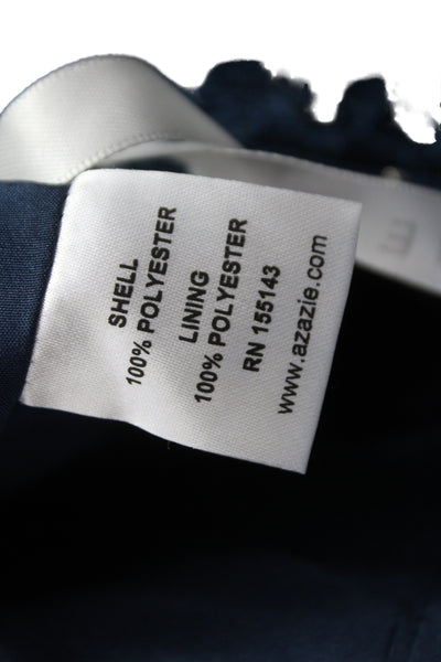 Azazie Womens Blue Pantsuit Wedding 3/4 Sleeve Polyester Size 14