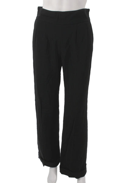 Blumarine Women Dress Pants Black Zip Size 38