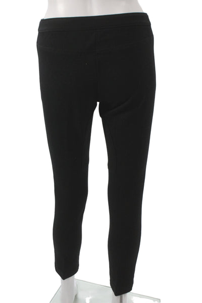 Theory Women Ankle Pants Black Button Closure Viscose Equestrian Size 0