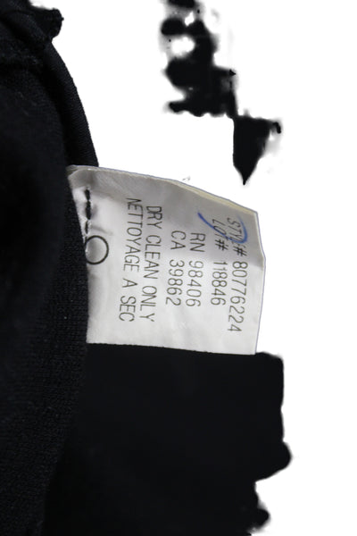 Theory Women Ankle Pants Black Button Closure Viscose Equestrian Size 0