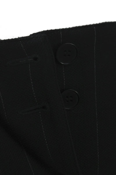 Emporio Armani Women Straight Pencil Skirt Black Virgin Wool Size 4
