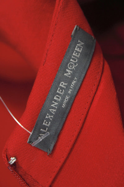 Alexander McQueen Women Fit & Flare Dress Red Short Sleeve Size 38