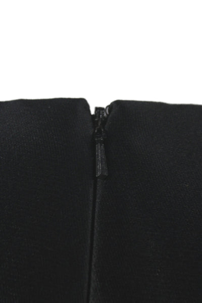 J. Mendel Womens Sheath Black Knee Length Short Sleeve Dress Size 2
