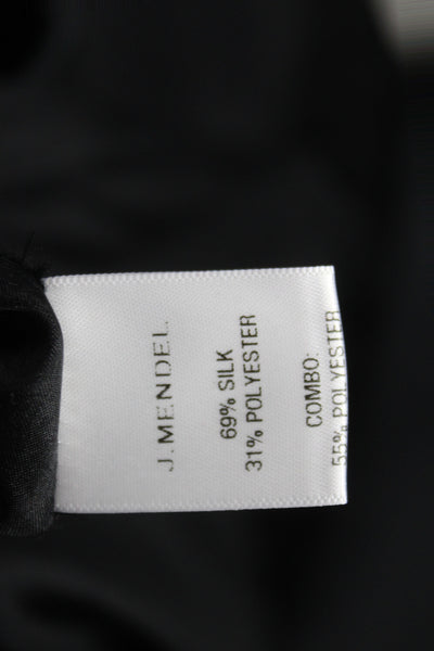 J. Mendel Womens Sheath Black Knee Length Short Sleeve Dress Size 2