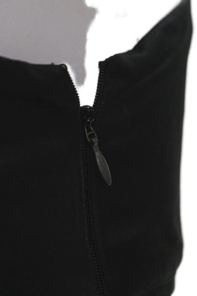 Narciso Rodriguez Womens Sheath Dress Black Silk Square Neck Sleeveless Size 6