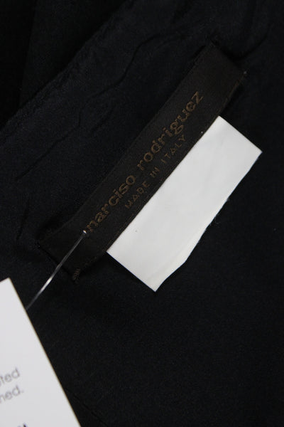 Narciso Rodriguez Womens Sheath Dress Black Silk Square Neck Sleeveless Size 6