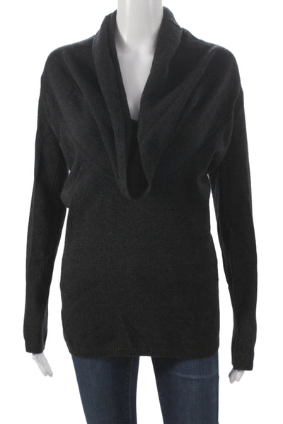 Vince Womens Black Cashmere Cowl Neck Pullover Sweater Long Sleeve Size S
