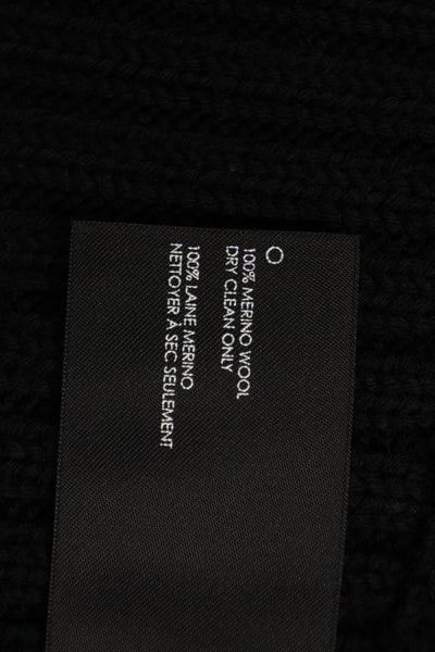 Club Monaco Women Black Merino Wool Cowl Neck Cardigan Size XS
