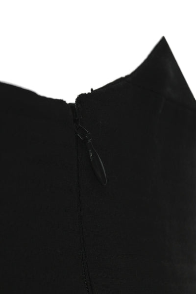 Vince Women Shift Dress Black Silk Sleeveless Round Neck Button Size 2