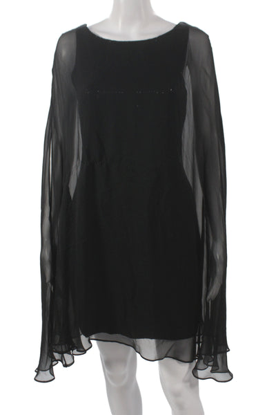 B44 Dressed by Bailey 44 Women Sheath Dress Black Silk Sleeveless Short Size S