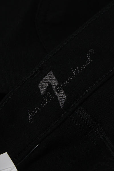 7 For All Mankind Women Skinny Black Jeans Mid-Rise Viscose Size 27