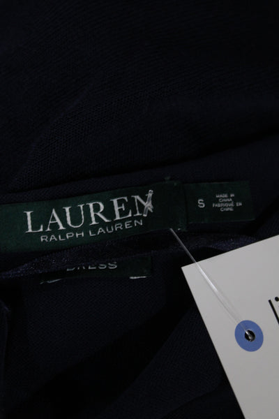 Lauren Ralph Lauren Women Tank Dress Blue One-Shoulder Knee-Length Size S