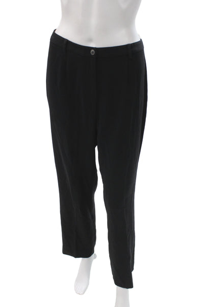 Country Road Womens Dress Pants Black 65% Triacetate Button Size 8
