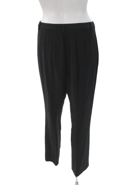 Country Road Womens Dress Pants Black 65% Triacetate Button Size 8