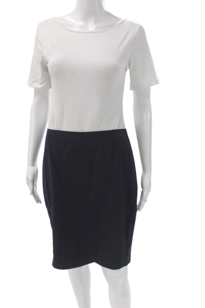 Elie Tahari Women Sheath Mini Skirt Black Polyester Colorblock Fall Size 4