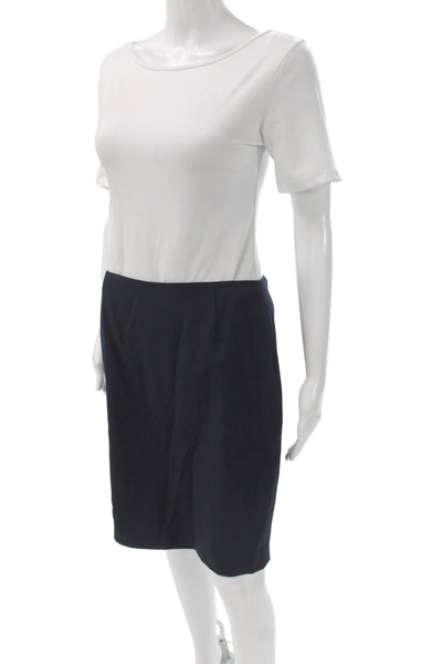 Elie Tahari Women Sheath Mini Skirt Black Polyester Colorblock Fall Size 4