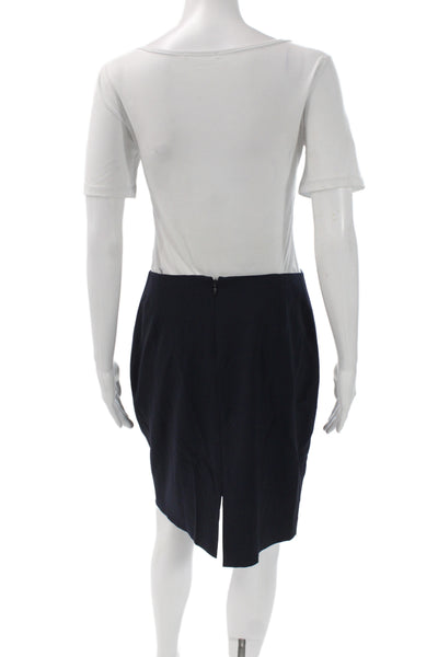 Elie Tahari Women Sheath Mini Skirt Black Polyester Colorblock Fall Size 4