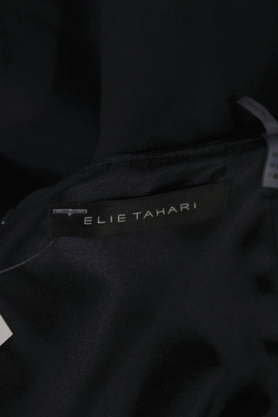 Elie Tahari Women Sheath Mini Skirt Black Polyester Colorblock Fall Size 4