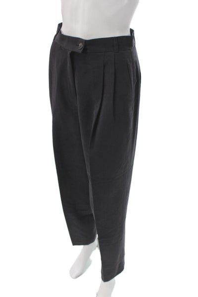 Country Road Womens Dress Pants Black Solid Polyester Button Size 8