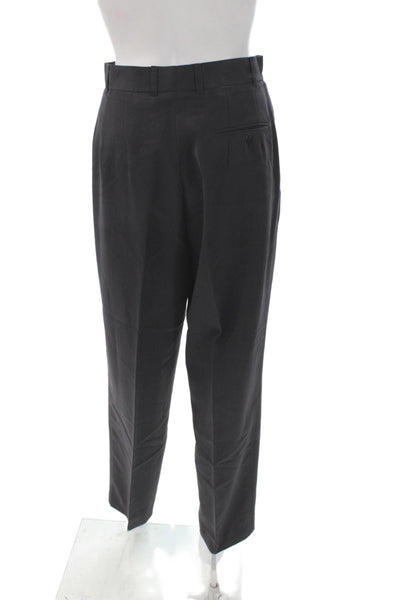 Country Road Womens Dress Pants Black Solid Polyester Button Size 8