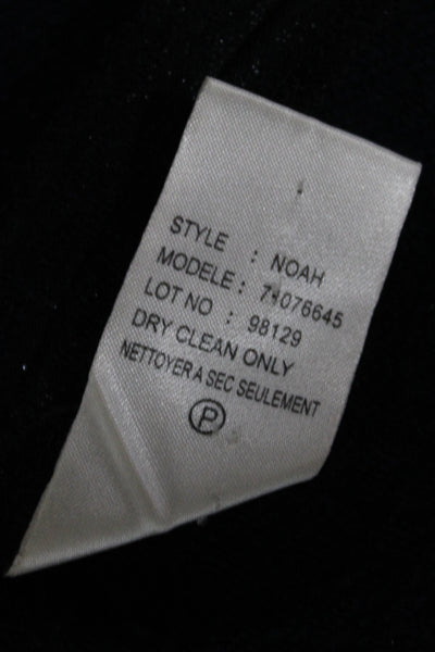 Theory Womens Fit & Flare Dress Black Mock Neck Sleeveless Zip Above Knee Size 4