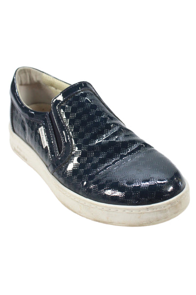 Nero Giardini Womens Textured Slip On Sneakers Shoes Dark Blue Size 7.5