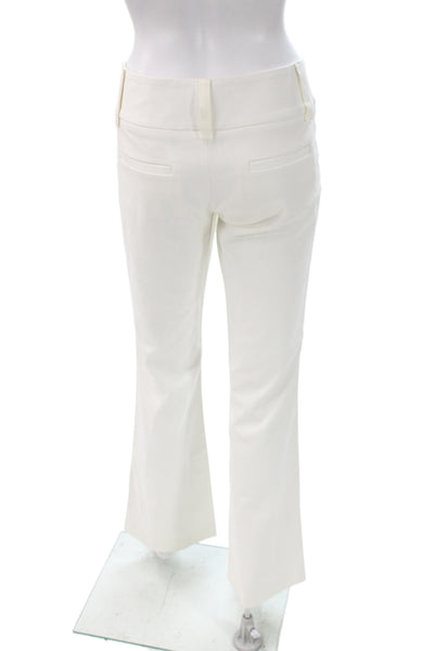 Alice + Olivia Women Dress Pants White Button Solid Size 6