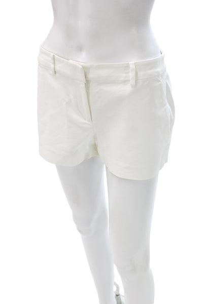 Michael Michael Kors Womens Chino Shorts White Cotton Size 2