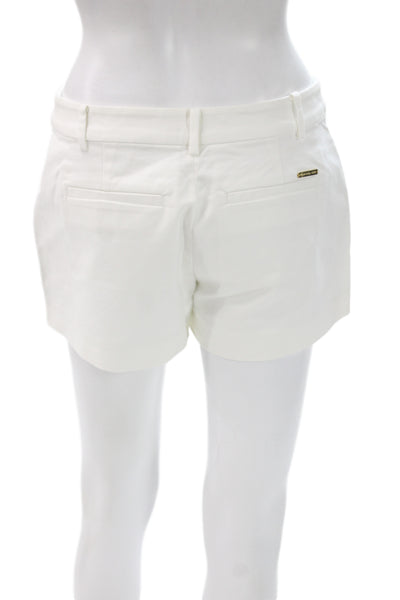 Michael Michael Kors Womens Chino Shorts White Cotton Size 2