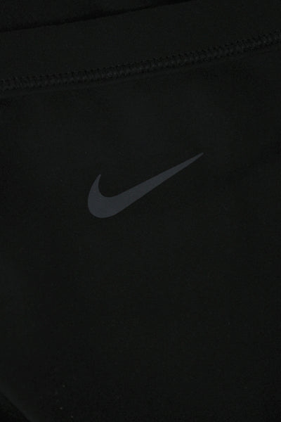 Nike Womens Basic T-Shirt Black Short Sleeve Polyester Athleisure Size L