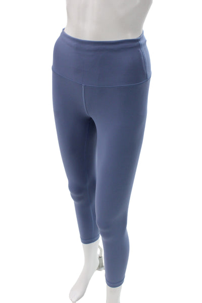 Lululemon Womens Capri Leggings Blue Nylon Athleisure Size 6