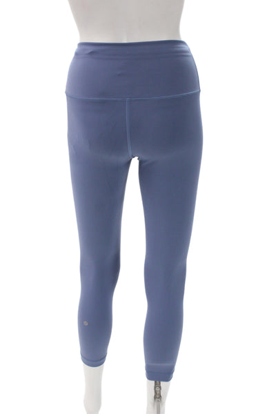 Lululemon Womens Capri Leggings Blue Nylon Athleisure Size 6
