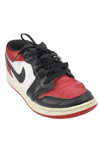 Nike Boys Leather Lace-Up Low Top Colorblock Sneakers Size 7