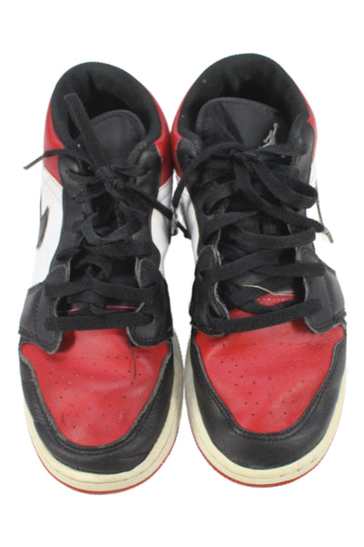 Nike Boys Leather Lace-Up Low Top Colorblock Sneakers Size 7
