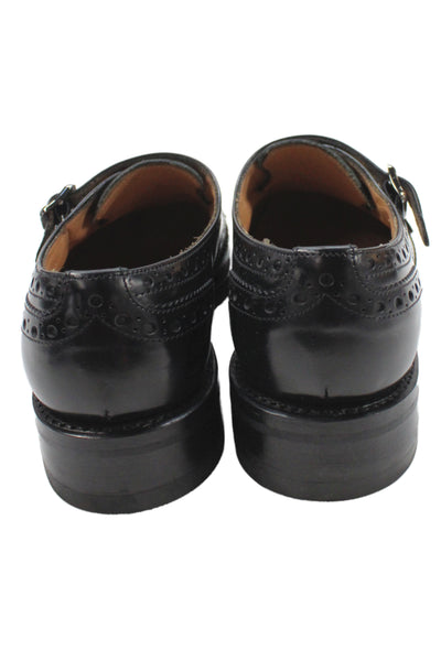 Church's Womens Patent Leather Lace Up Oxford Flats Black Size 36.5 6.5