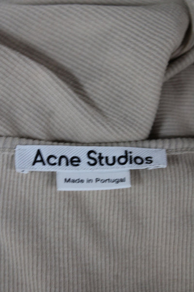 ACNE Studios Womens Beige Organic Cotton Sleeveless Tank Round Neck Size M