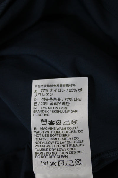 Nike Womens Cropped T-Shirt Blue Crewneck Short Sleeve Athleisure Size L