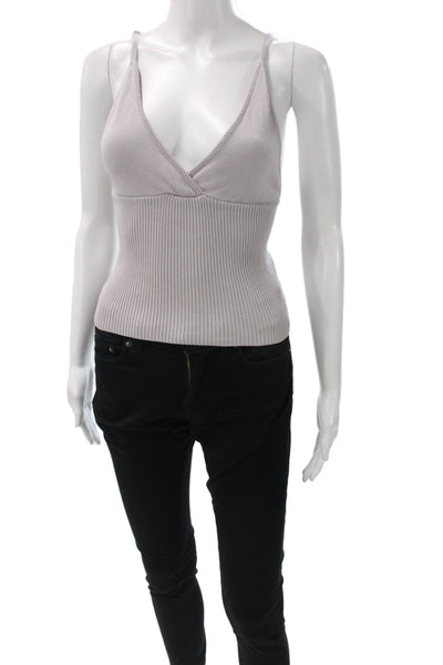 Deiji Studios Women Camisole Gray V-Neck 100% Lyocell Sleeveless Size XS