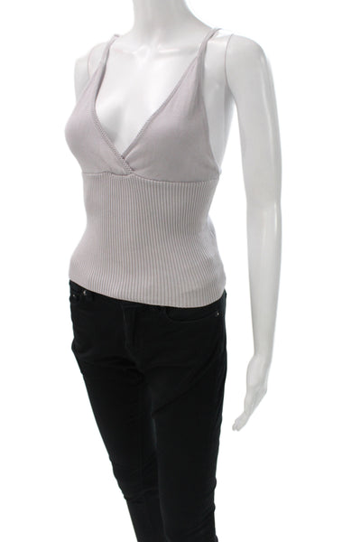 Deiji Studios Women Camisole Gray V-Neck 100% Lyocell Sleeveless Size XS