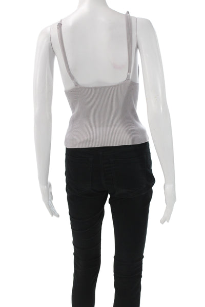 Deiji Studios Women Camisole Gray V-Neck 100% Lyocell Sleeveless Size XS