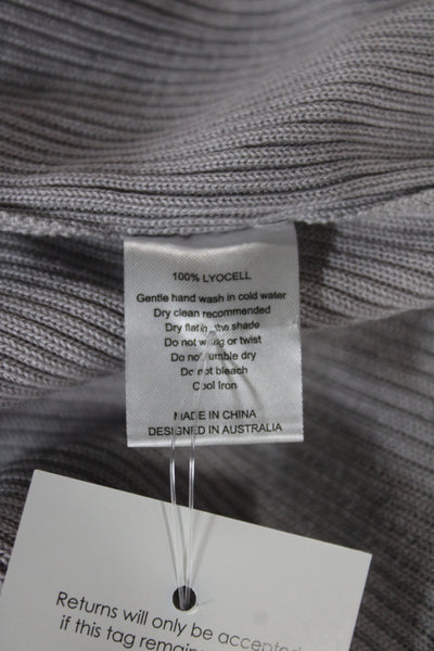 Deiji Studios Women Camisole Gray V-Neck 100% Lyocell Sleeveless Size XS