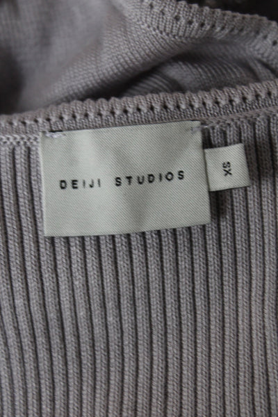 Deiji Studios Women Camisole Gray V-Neck 100% Lyocell Sleeveless Size XS