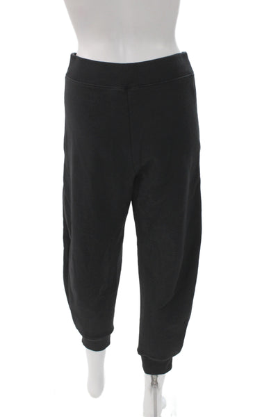 Tibi Women Jogger Pants Black Cotton Pull On Athleisure Size XS