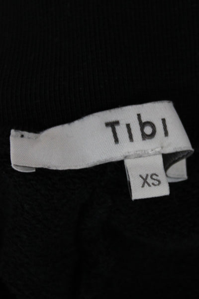 Tibi Women Jogger Pants Black Cotton Pull On Athleisure Size XS
