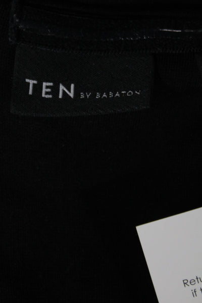 Ten Womens Black Off the Shoulder Basic Tank Size 4